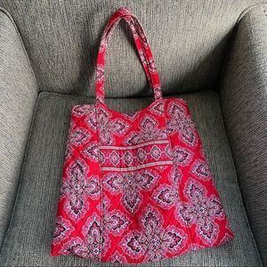 Vera Bradley Curvy Tote in Frankly Scarlett Rare Retired